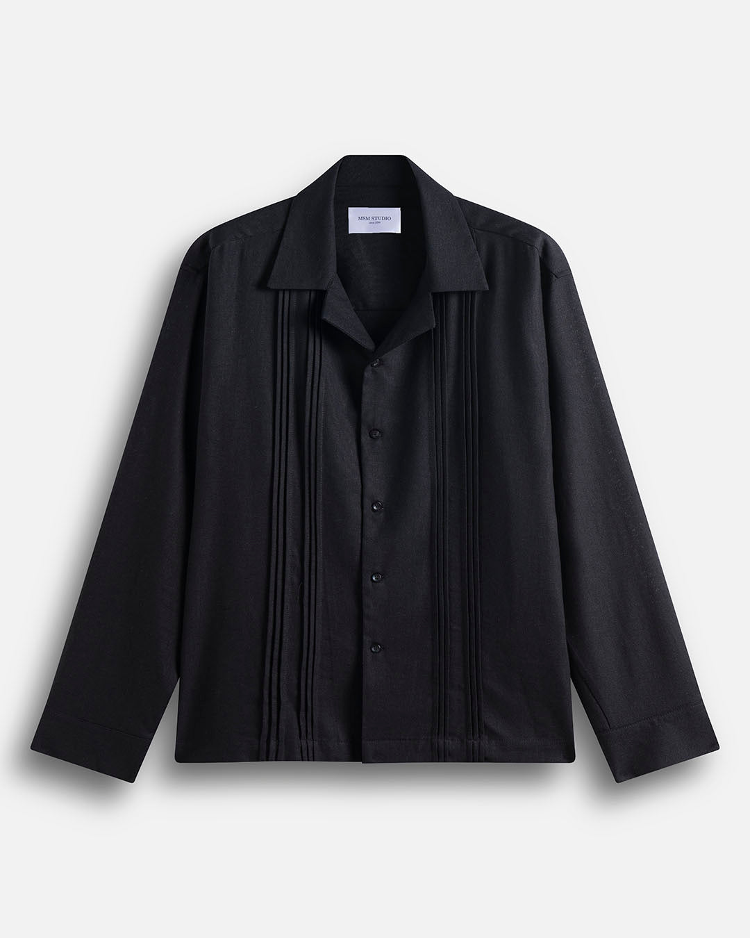Camicia in lino con pieghe
