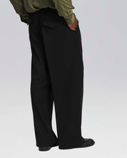 Pantalone wide leg strutturato nero