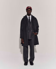 Cappotto con cintura in lana