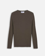 Maglia girocollo a coste
