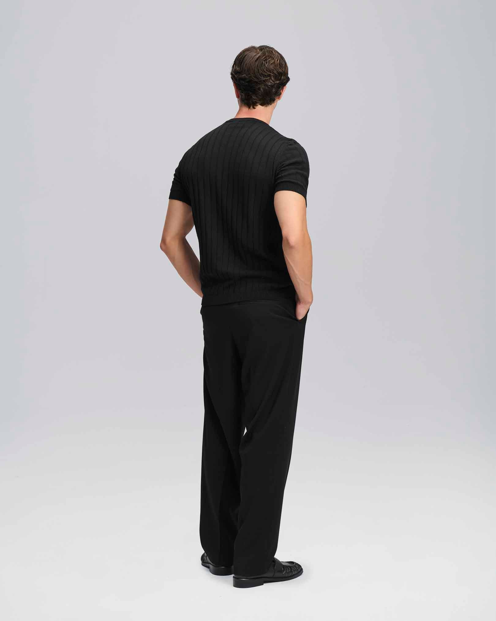 T-Shirt in maglia a coste