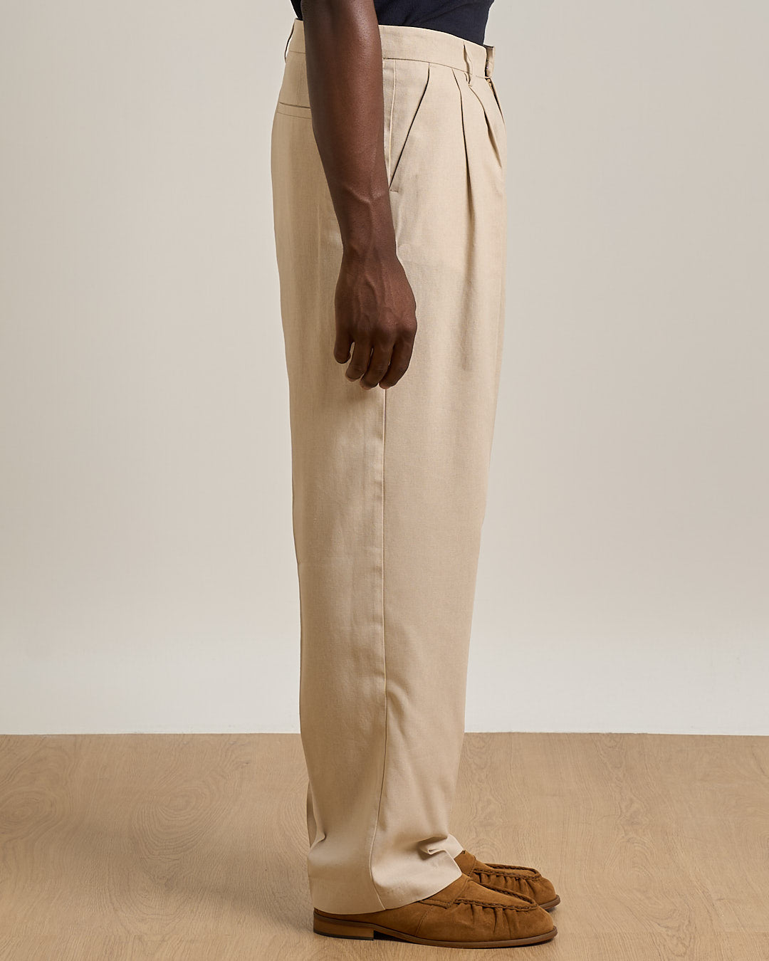 Pantalone Wide Fit In Lino
