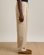 Pantalone Wide Fit In Lino