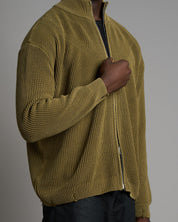 Maglia in cotone con zip effetto old