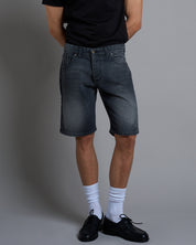Denim Regular Fit Stone Wash Used Spruzzato Nero