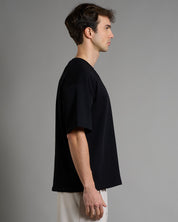 T-Shirt Msm Studio con ricamo in tinta