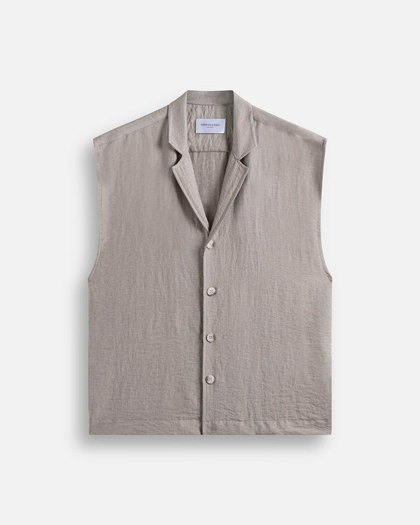Camicia Gilet in misto lino