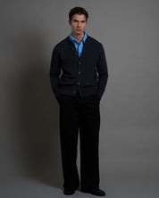 Cardigan girocollo in filo