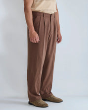 Pantalone wide fit in lino