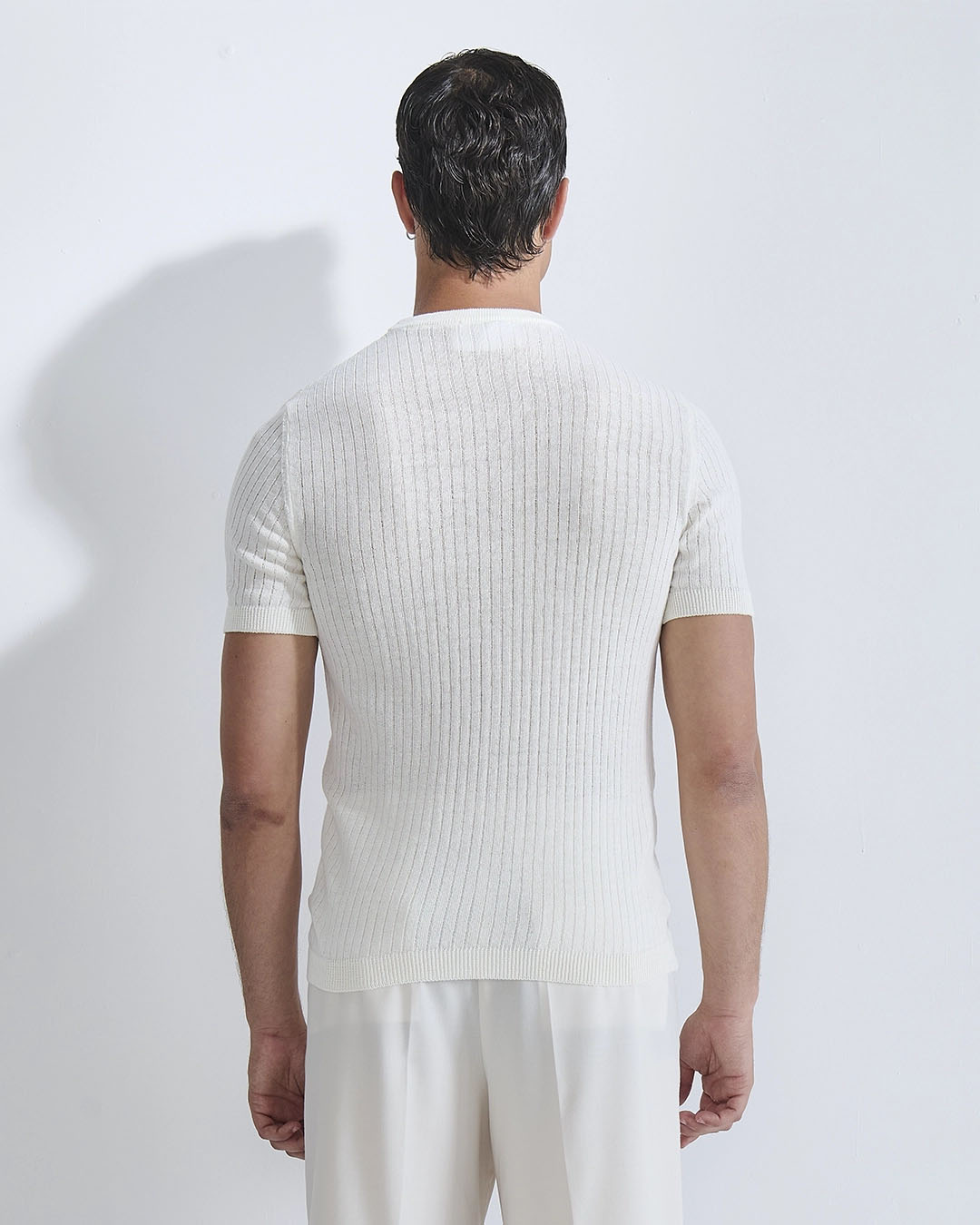 T-shirt a coste in filo