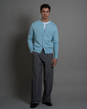 Cardigan girocollo in filo