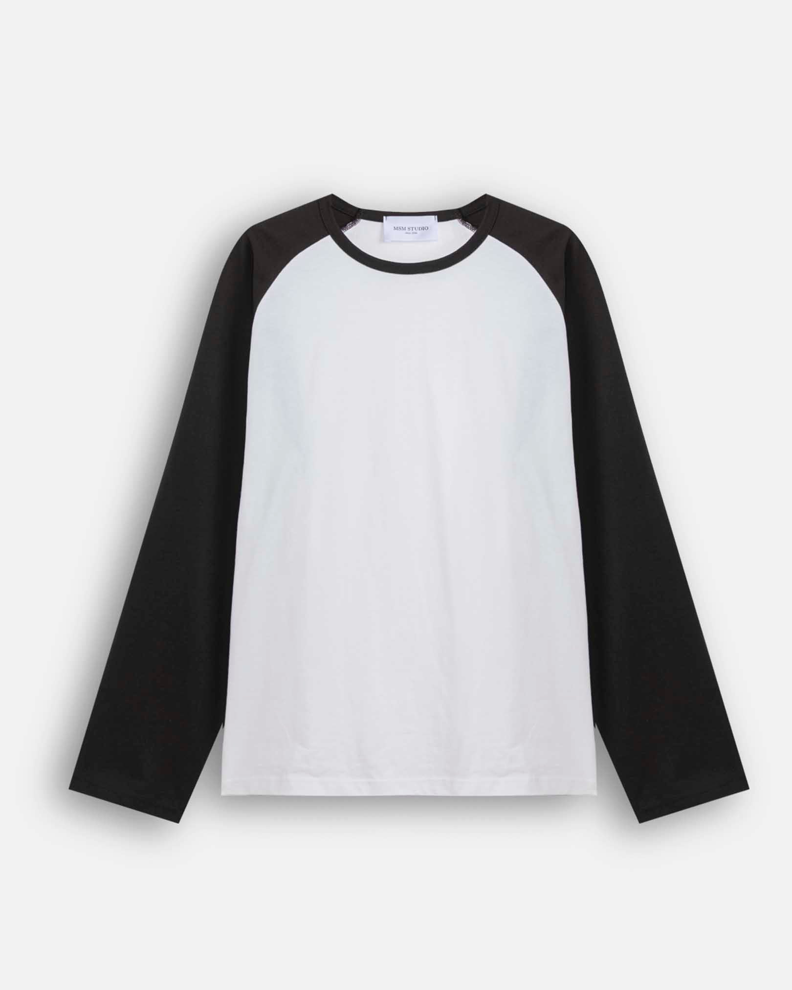 T-shirt longsleeve bicolor in cotone 210 gr