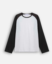 T-shirt longsleeve bicolor in cotone 210 gr