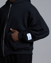 Felpa a giacca diagonale con zip