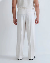 Pantalone wide fit in lino