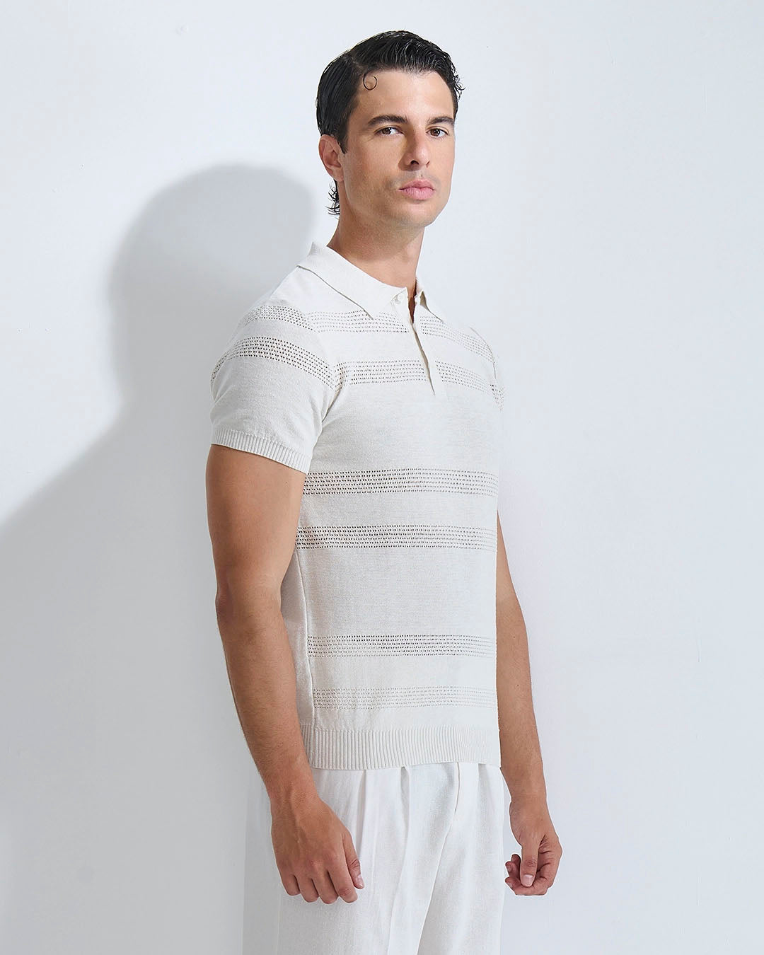 Polo in filo micro traforata