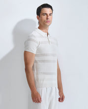 Polo in filo micro traforata