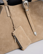 Borsa Shopper in camoscio