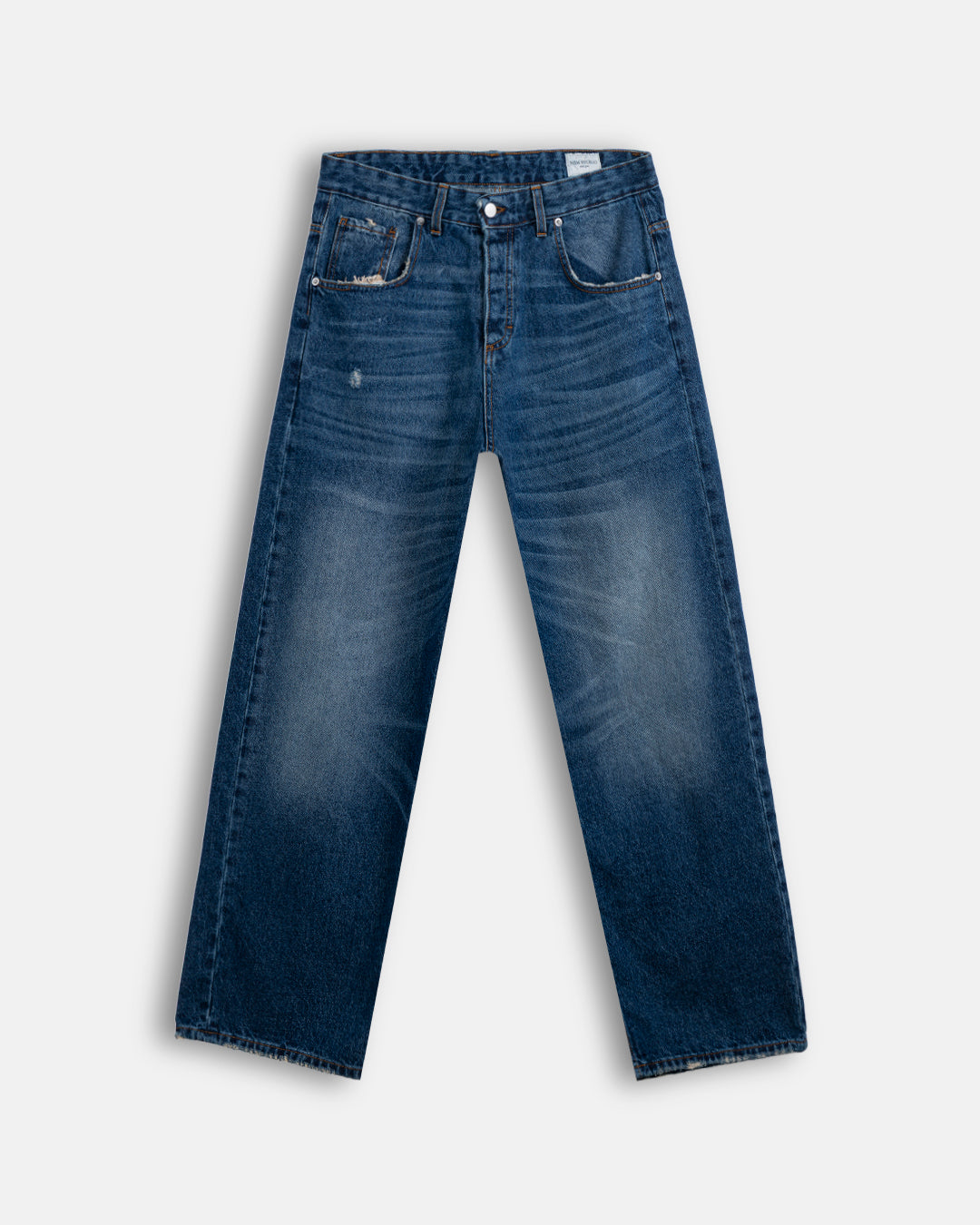 Jeans Baggy doppio stone con molature