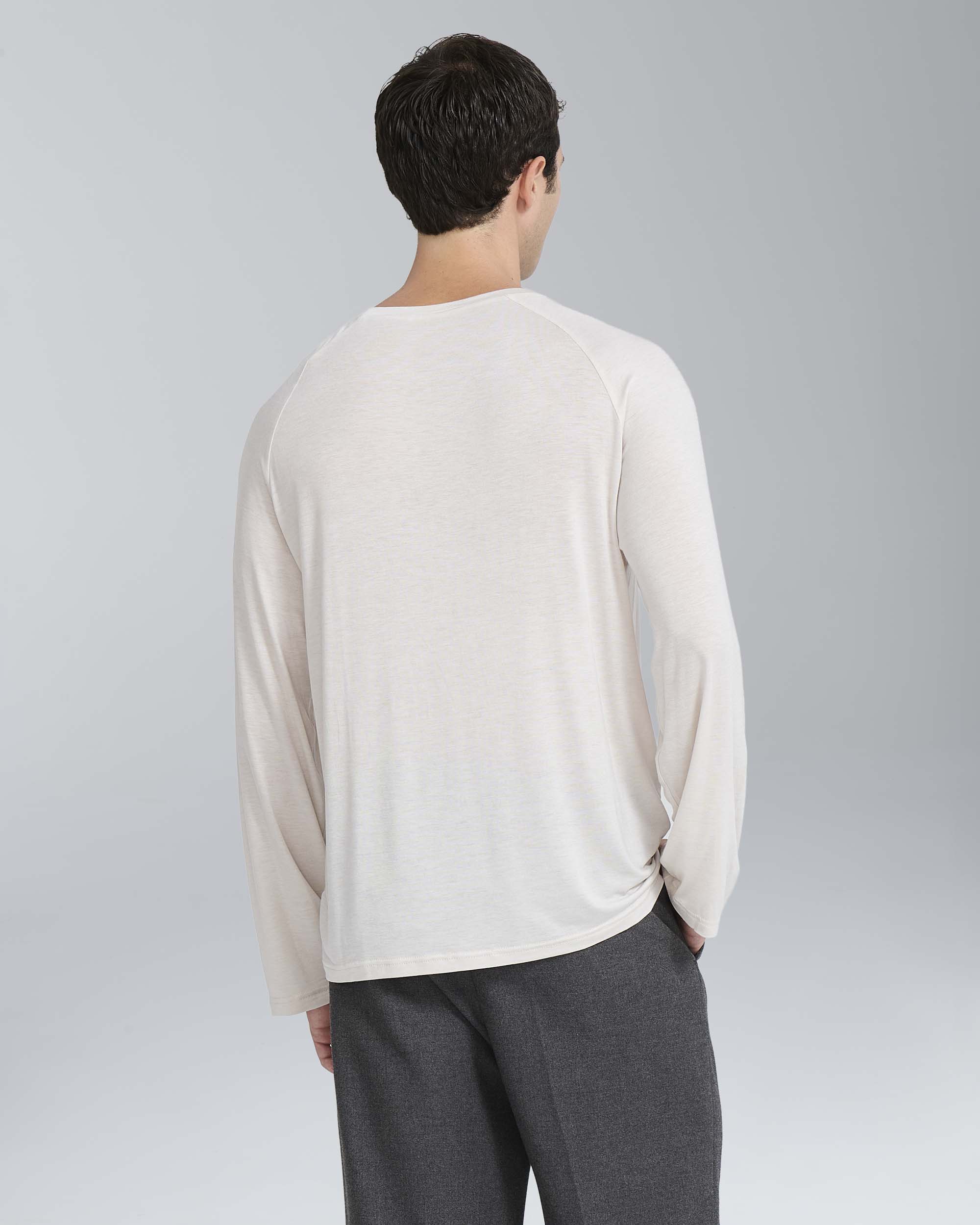 T-shirt longsleeve effetto cashmere