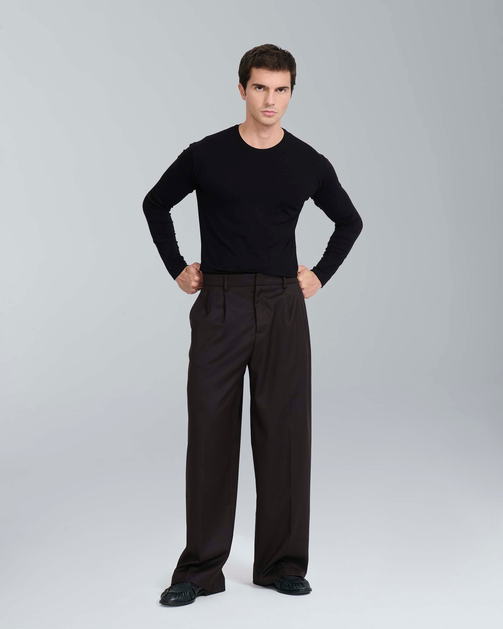 T-shirt longsleeve in viscosa