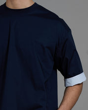 T-Shirt Camicia double face cropped