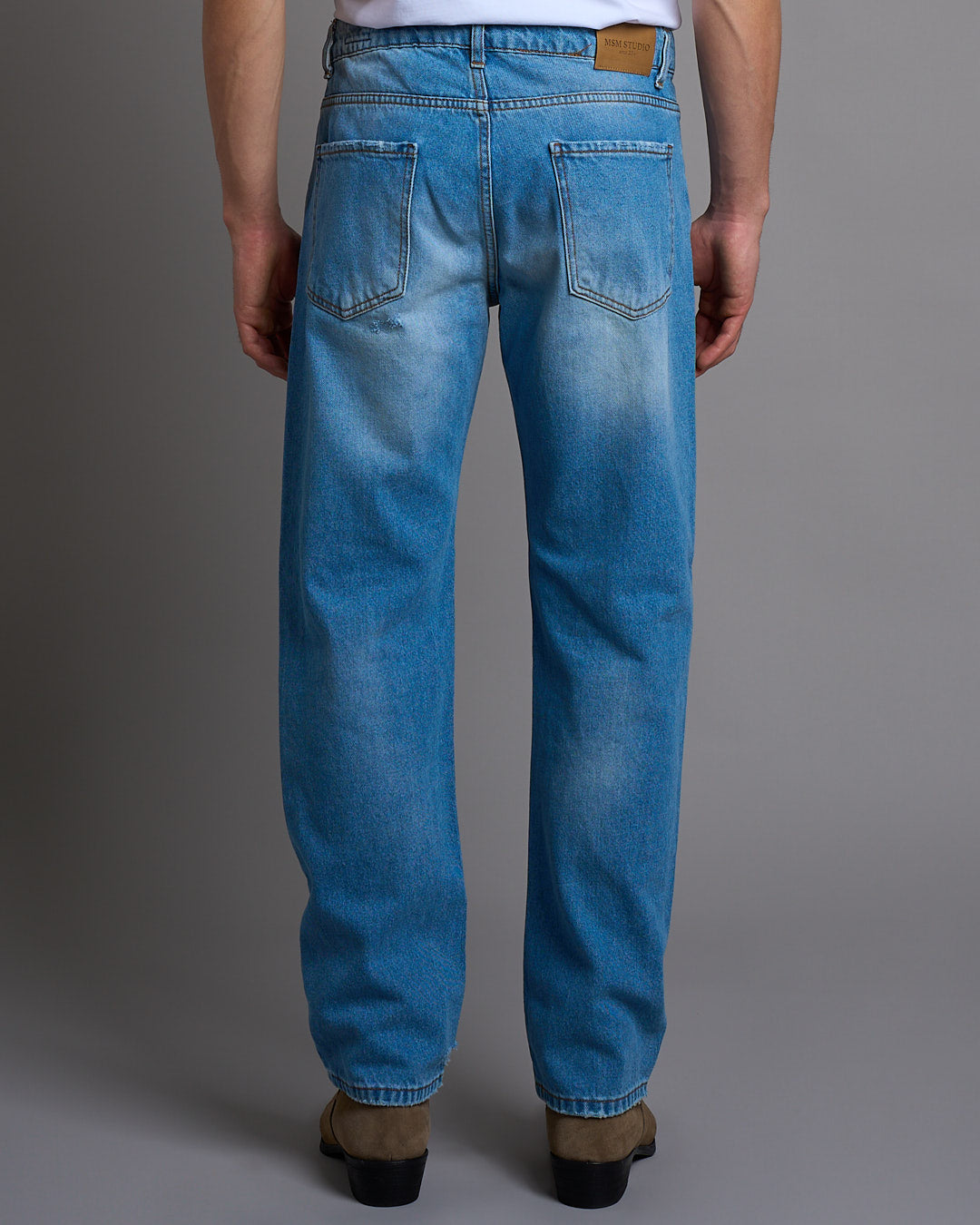 Jeans Straight Fit Con Abrasioni