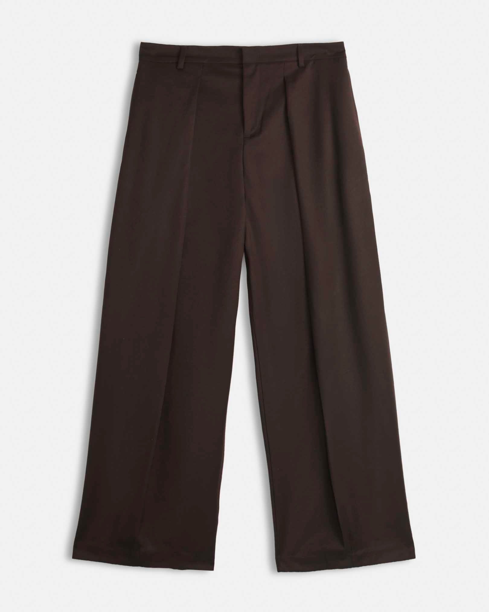 Pantalone wide fit con pieghe