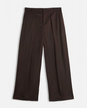 Pantalone wide fit con pieghe