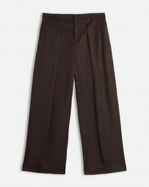 Pantalone wide fit con pieghe