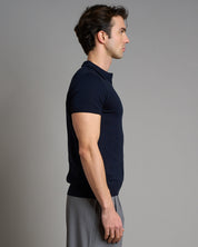 Polo senza bottoni mezza manica