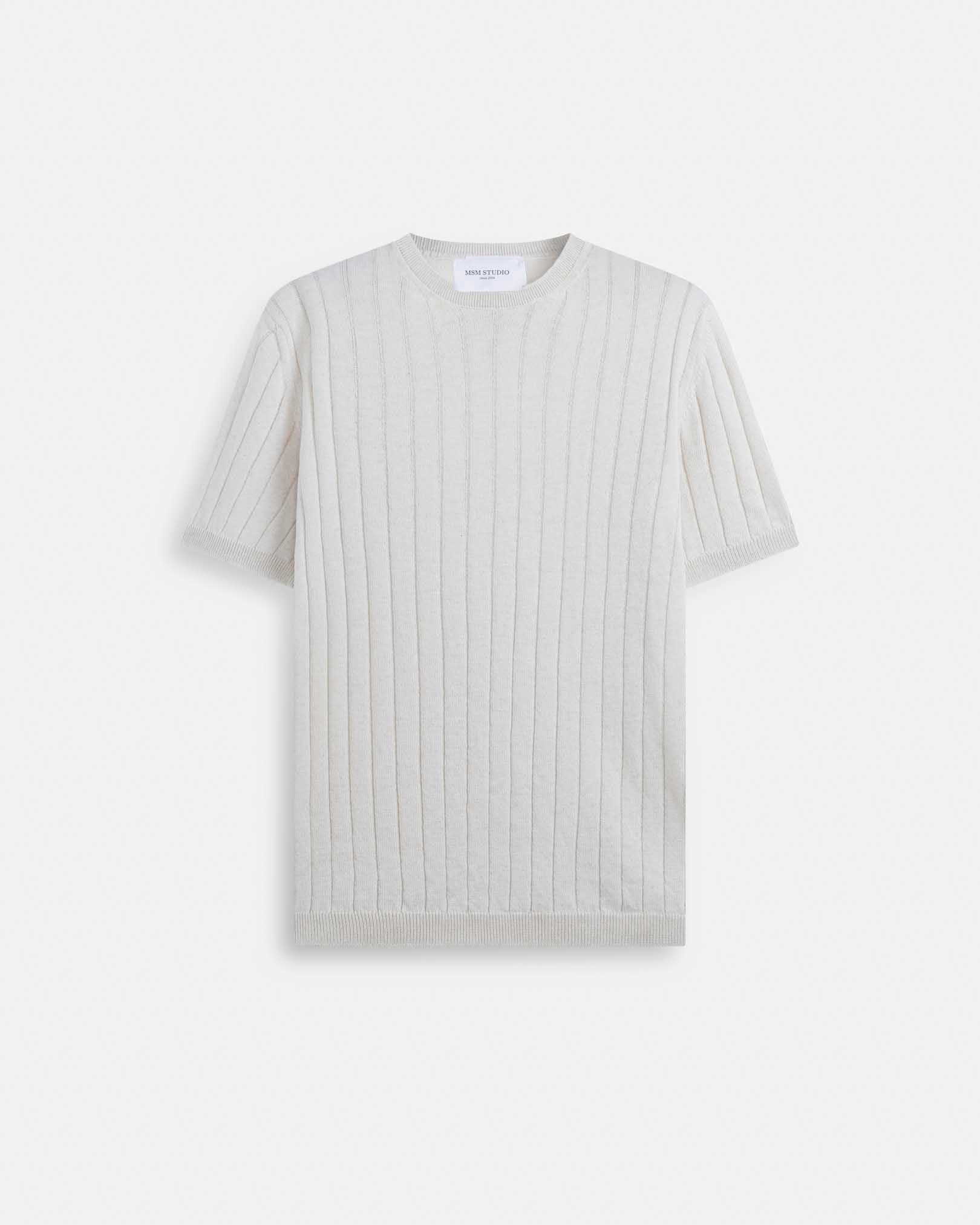 T-Shirt in maglia a coste