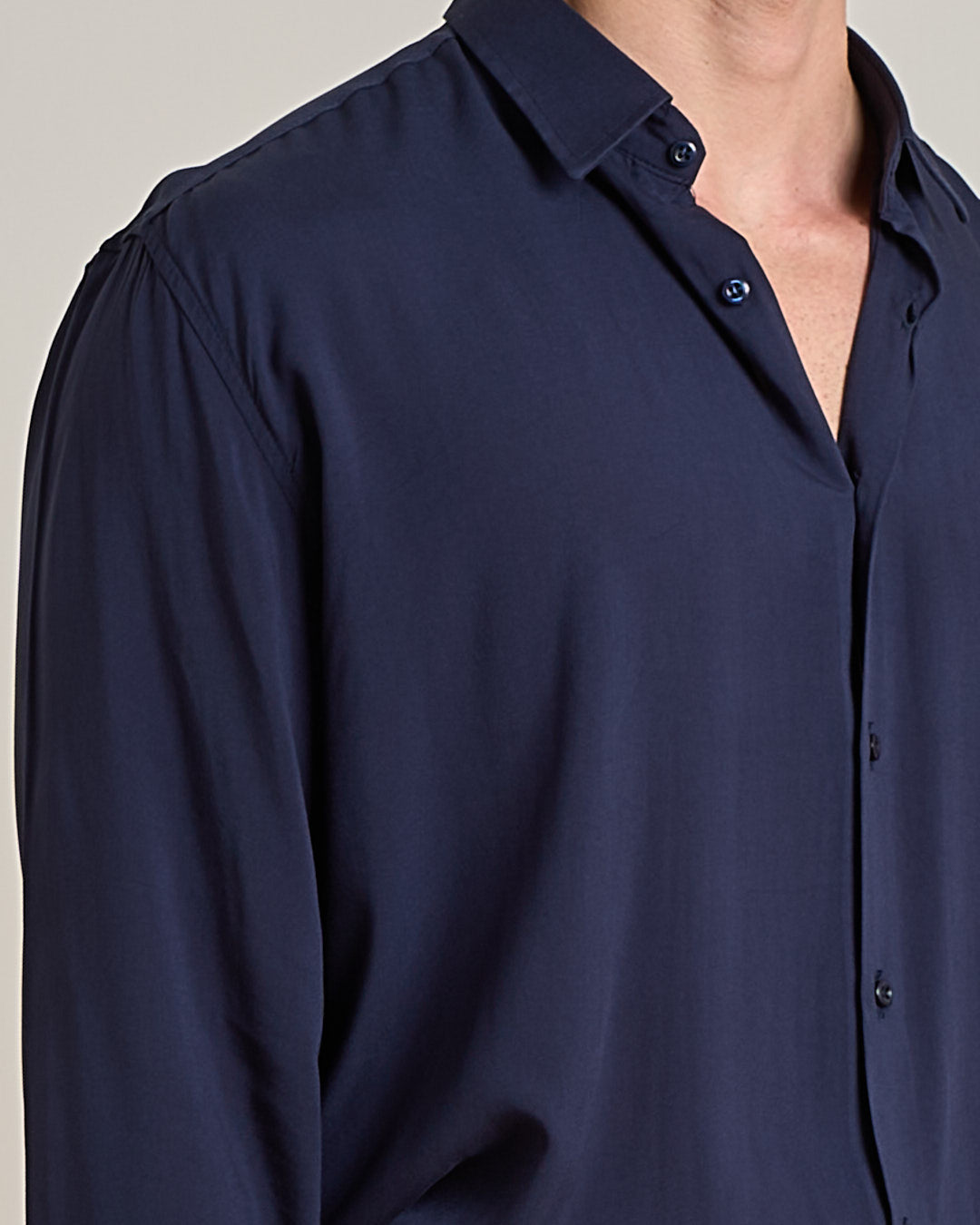 Camicia in Viscosa a tinta unita