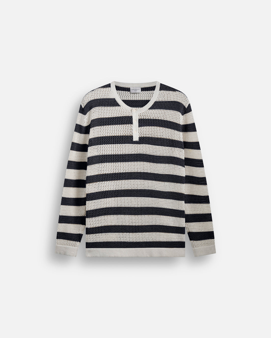 Maglia Serafino traforata in filo