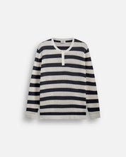 Maglia Serafino traforata in filo