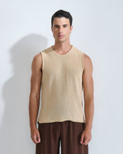 Canotta in maglia in cotone