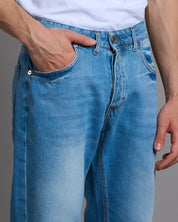 Jeans Straight Fit Con Abrasioni