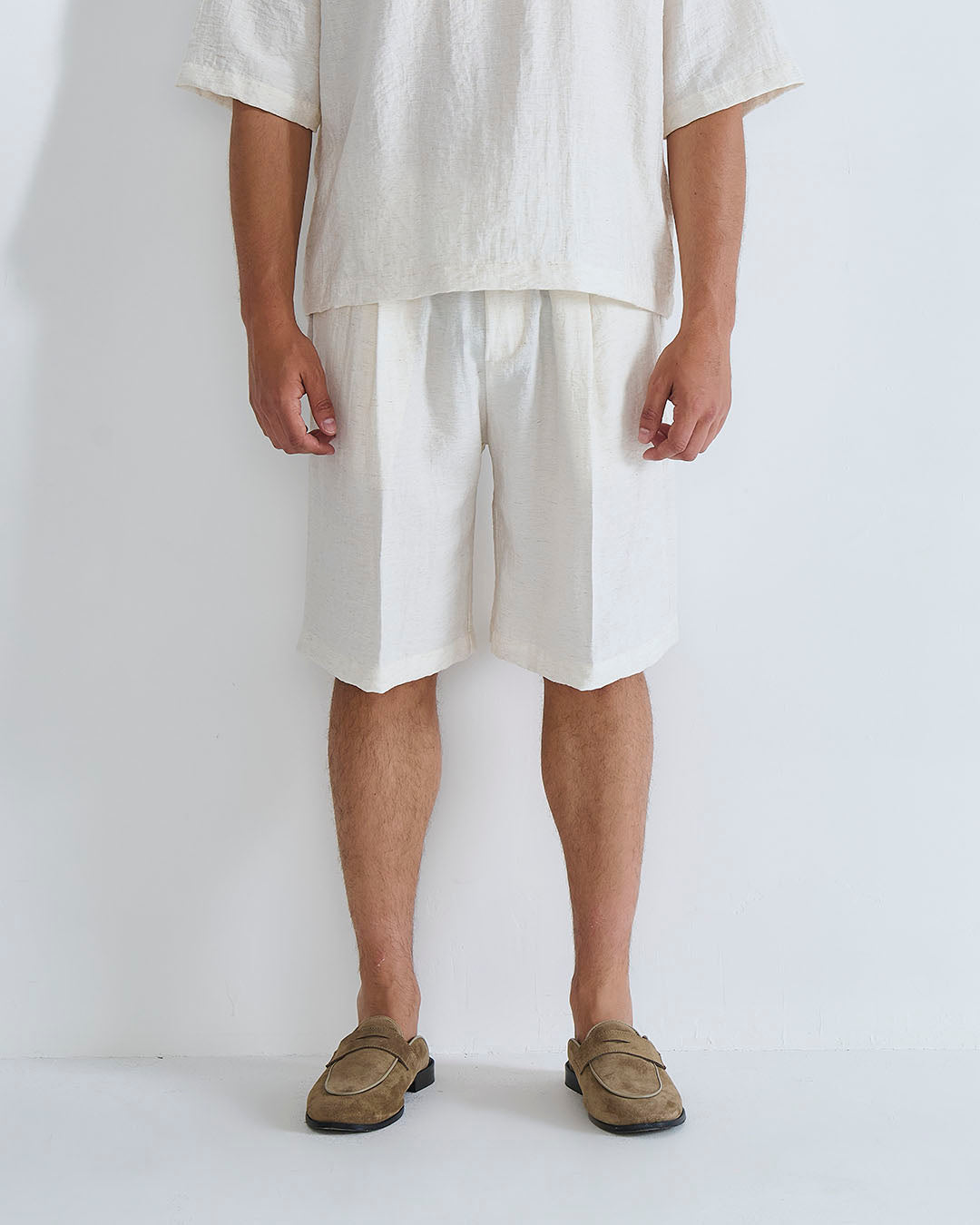 Bermuda Jogger misto lino da coordinato