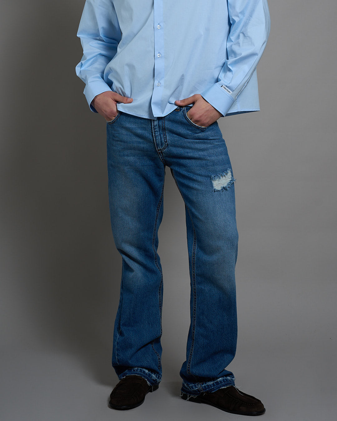 Jeans Flare Fit doppio stone