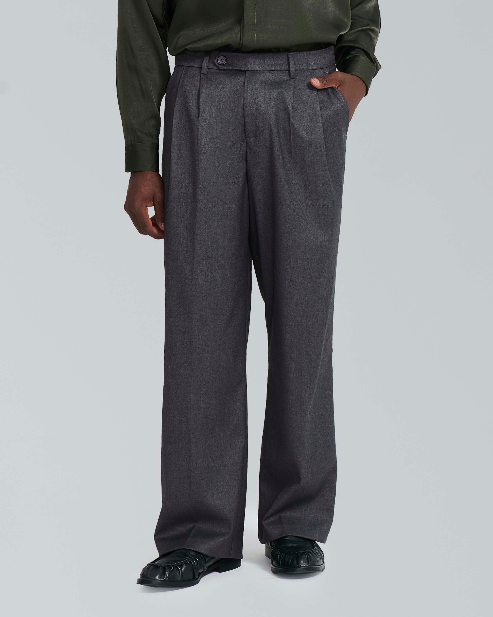 Pantalone wide leg strutturato