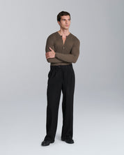 Cardigan girocollo a coste