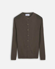 Cardigan girocollo a coste