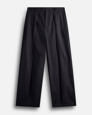 Pantalone Wide Fit con pieghe in lino