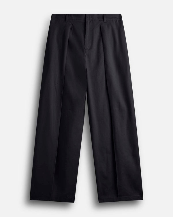 Pantalone Wide Fit con pieghe in lino