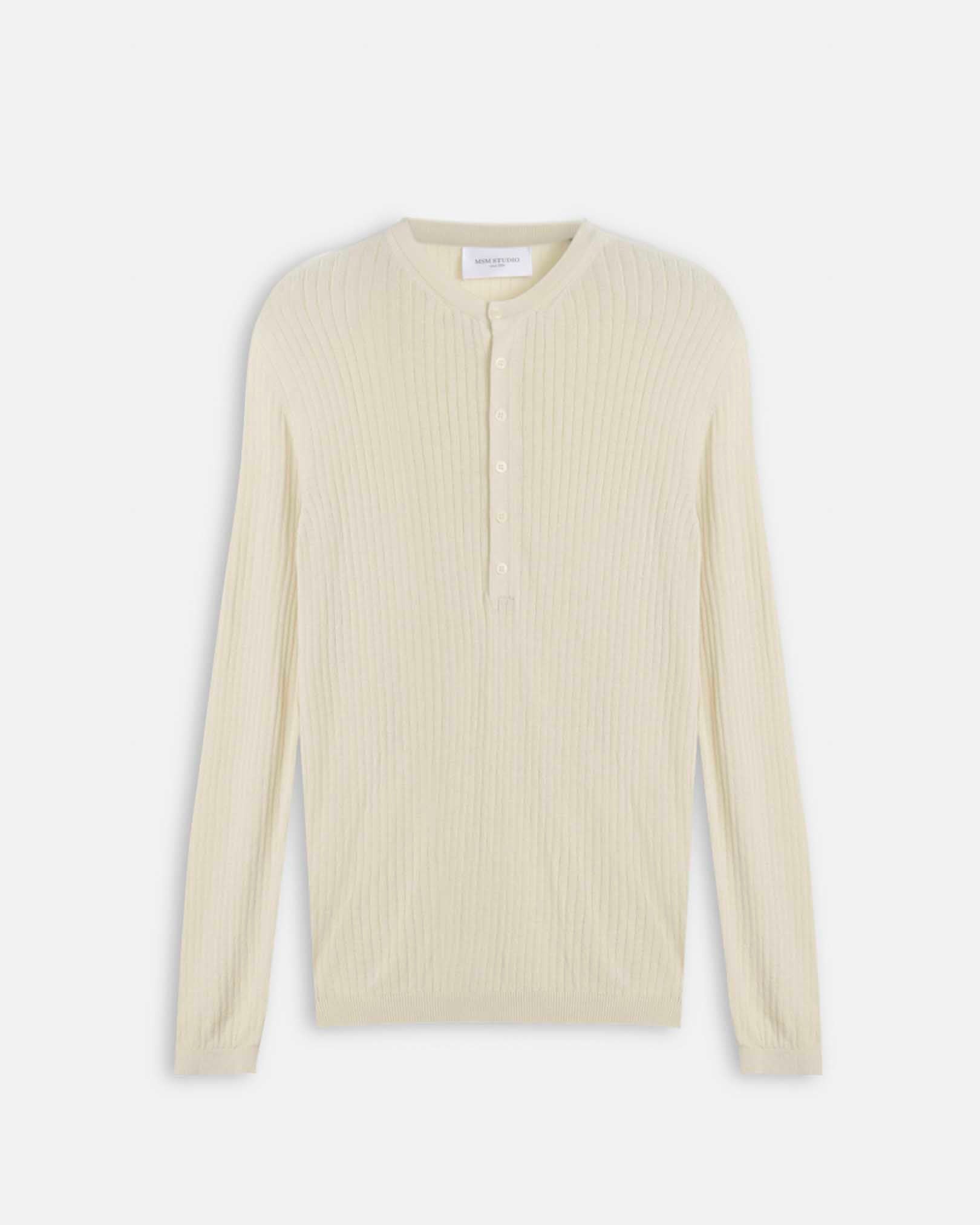 Maglia serafino a coste