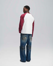 T-shirt longsleeve bicolor in cotone 210 gr