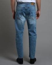 Jeans Slim Fit Marmorizzato Chiaro