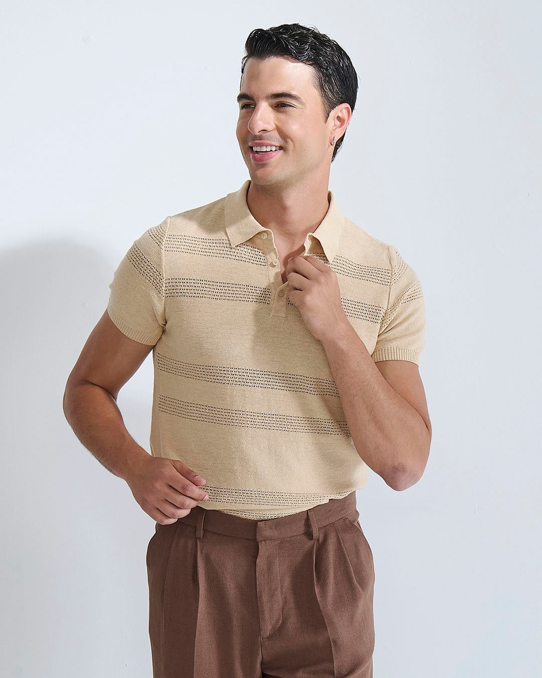 Polo in filo micro traforata