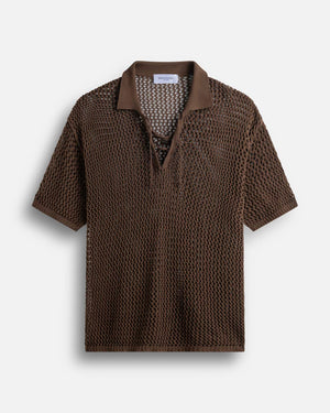 Polo traforata con lacci