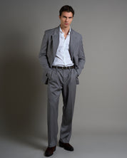 Pantalone Wide fit da completo Grigio Gessato